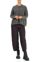 Frill Collar Grey Wool Cardigan 4