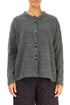 Frill Collar Grey Wool Cardigan 1
