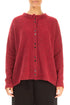 Frill Collar Ruby Red Wool Cardigan 1