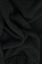 Frilled Hem Black Linen Cardigan 5
