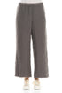 Fringed Flared Truffle Linen Trousers 1
