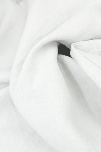 Fringed Flared White Linen Trousers 5