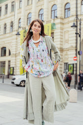 Fringed Flared Laurel Green Linen Trousers 6