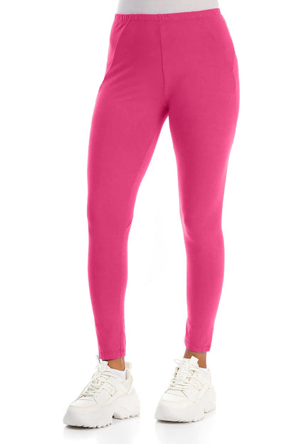 Legging en coton fuchsia