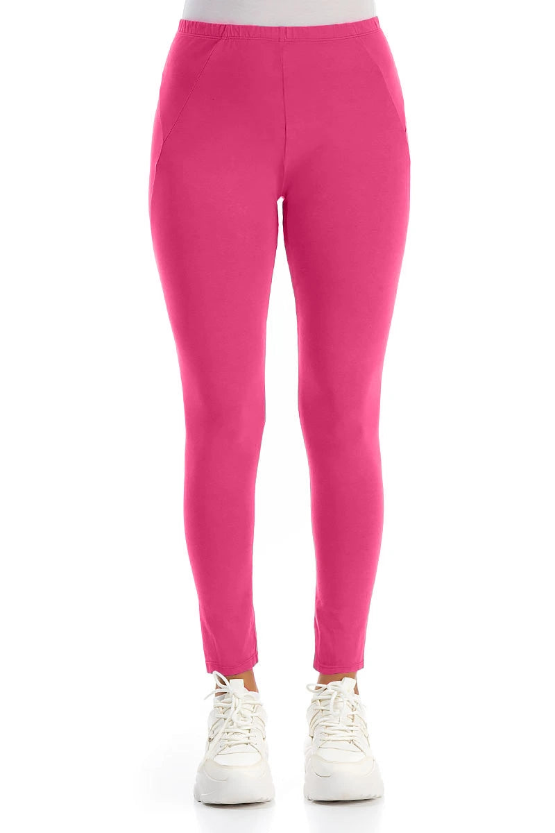 Legging en coton fuchsia