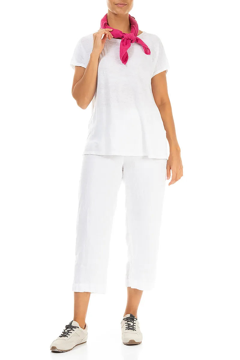 Écharpe en lin de gaze fuchsia