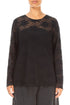 Full Black Floral Cotton Lace Blouse 1