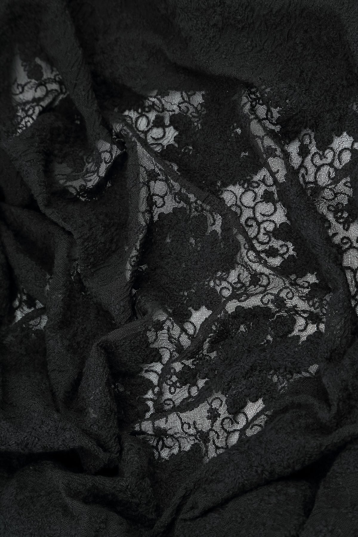 Full Black Floral Cotton Lace Blouse 5