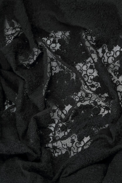 Full Black Floral Cotton Lace Blouse 5
