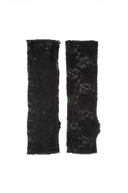 Full Black Floral Cotton Lace Wristlets 4