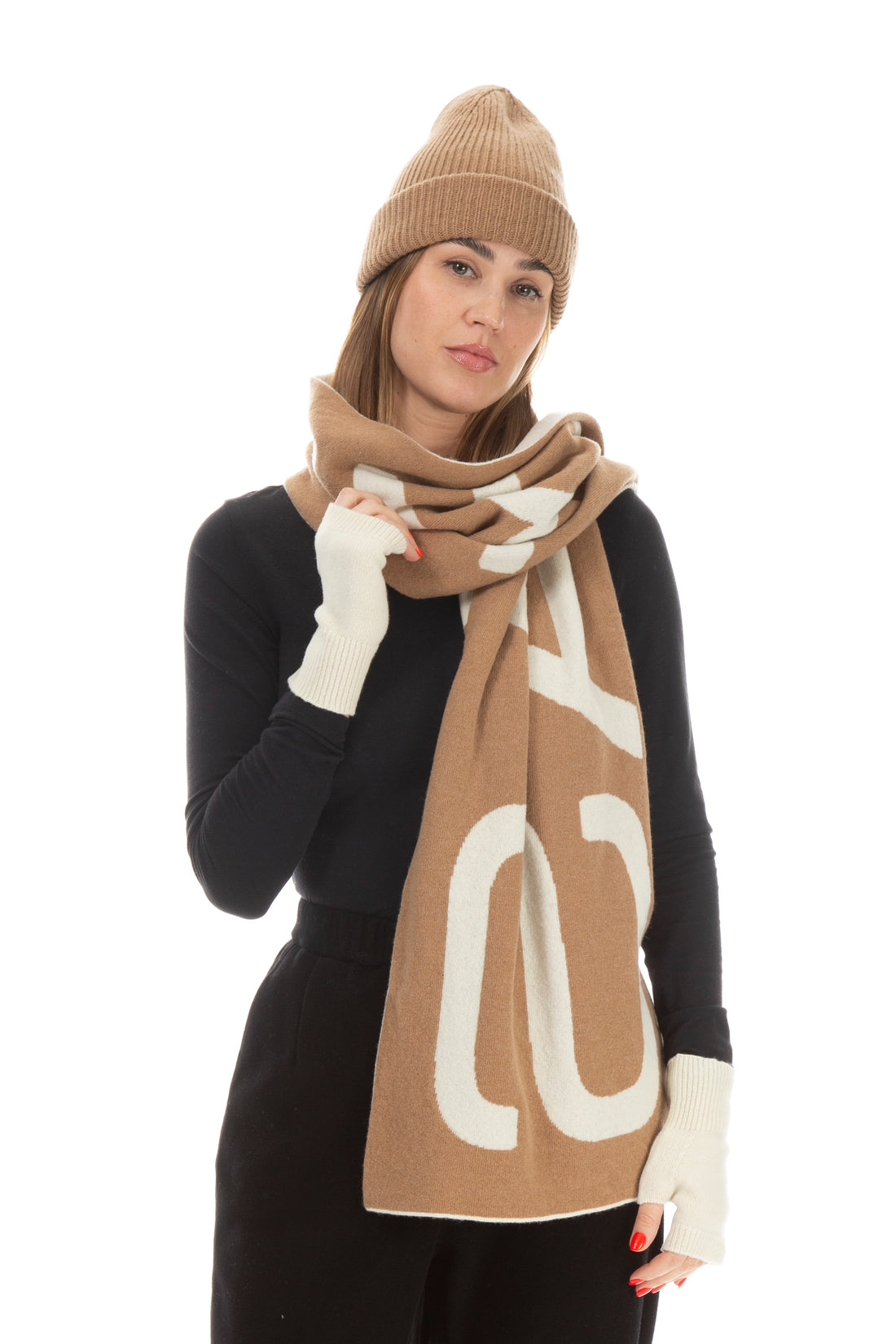 GRIZAS Caramel Soft Wool Scarf 1