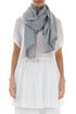 Gingham Check Linen Scarf 1