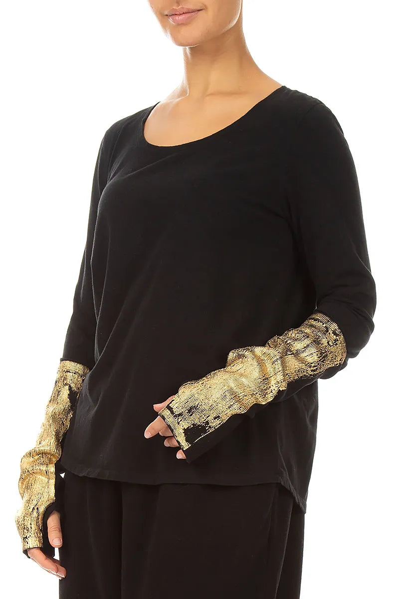 Gold Metallic Cotton Wristlets 3