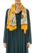 Golden Bloom Cashmere Silk Scarf 1