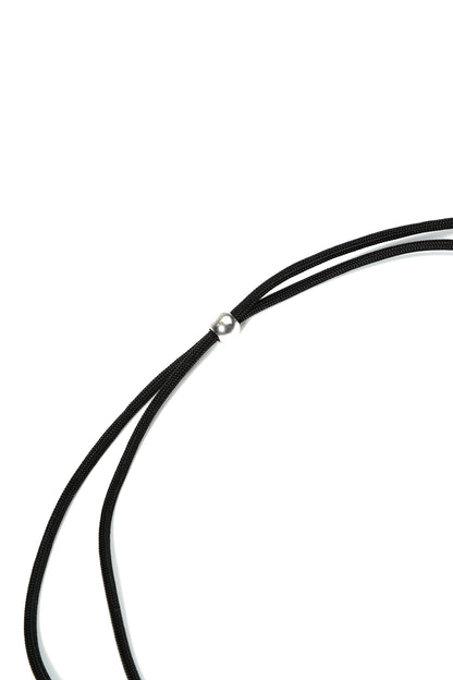 Graphic Loops Black Rubber Necklace