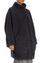 Graphite Blue Teddy Cotton Coat 3
