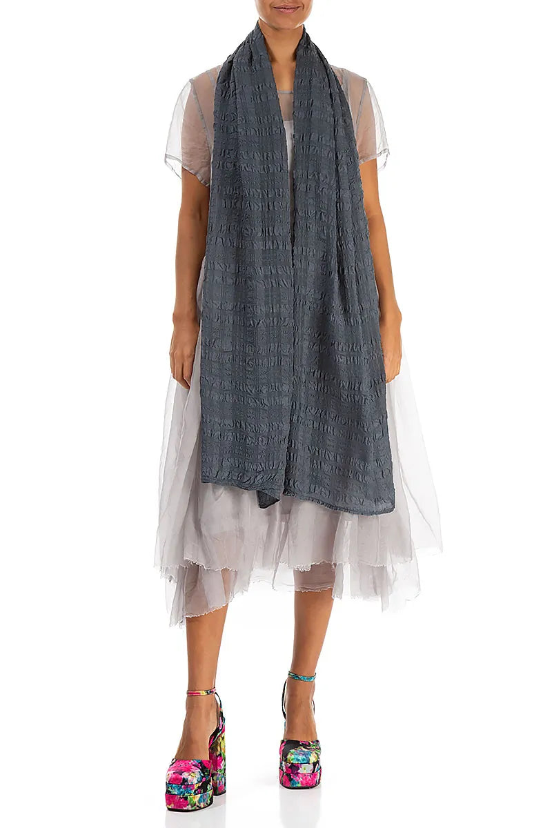 Graphite Light Silk Scarf 2