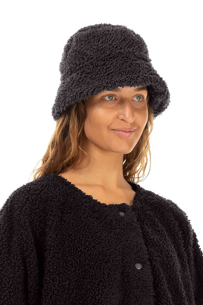 Graphite Teddy Cotton Bucket Hat