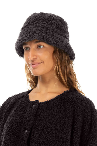 Graphite Teddy Cotton Bucket Hat