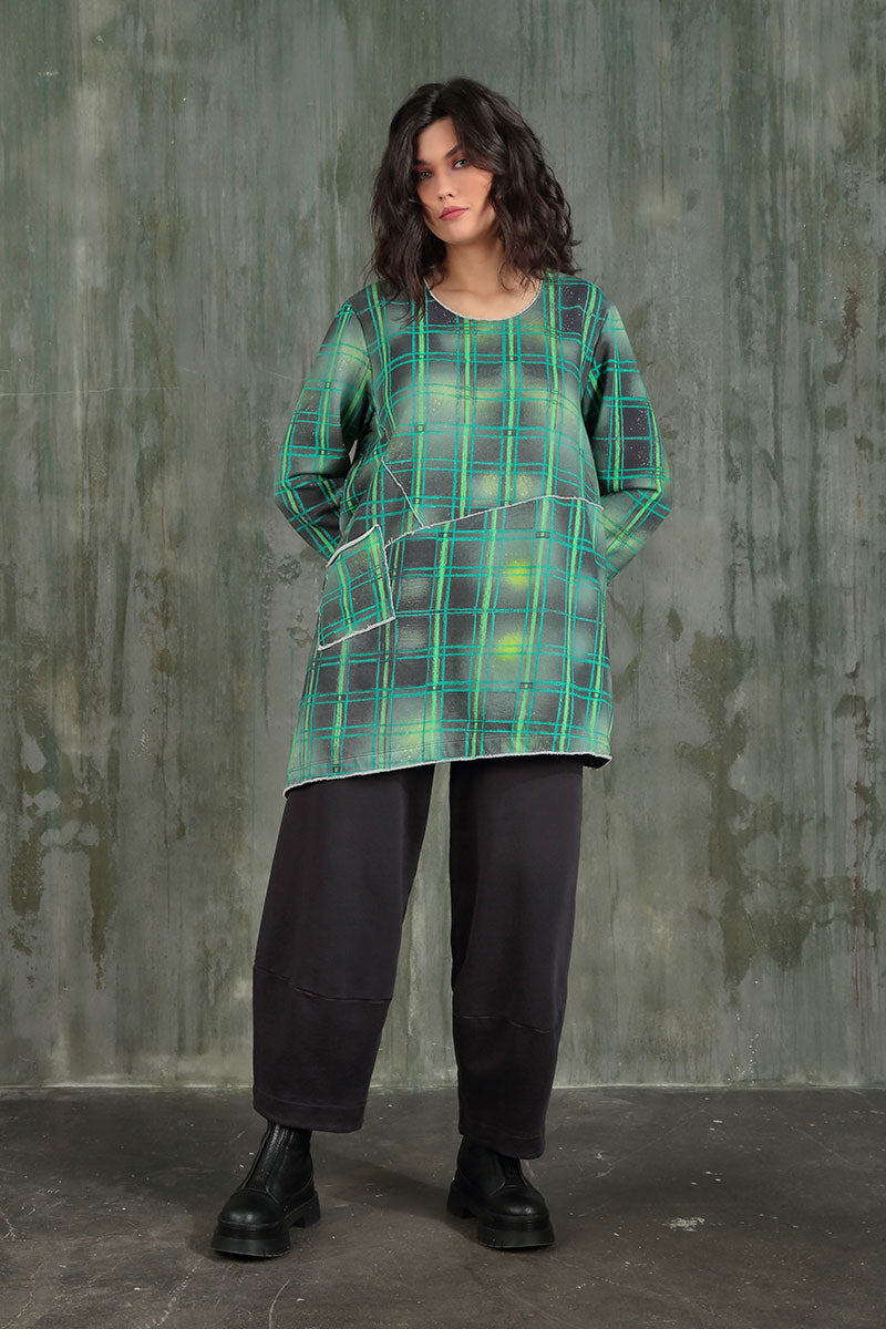 Emerald Grid Cotton Tunic 6