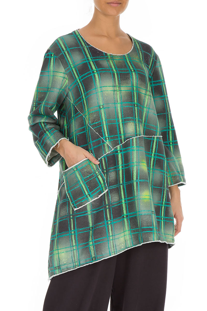 Emerald Grid Cotton Tunic 3