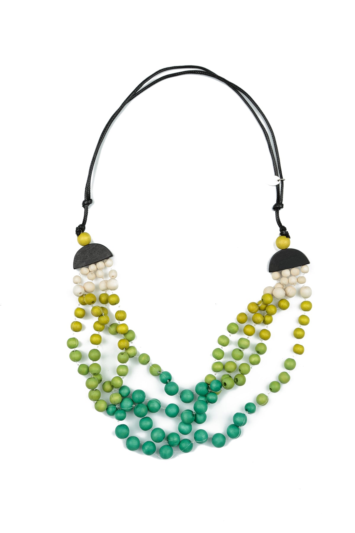 Collier en bois Green Haze