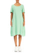 Green Sorbet Textured Linen Dress 1