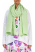 Green Sorbet Textured Silk Cotton Scarf 1