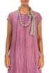 Greige Silk Bead Necklace 1