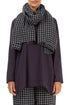 Grey Check Linen Scarf 1
