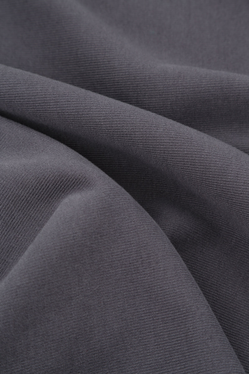Graues Ballon-Latzkleid aus Baumwolljersey
