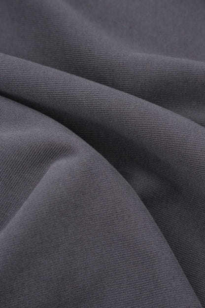 Graues Ballon-Latzkleid aus Baumwolljersey