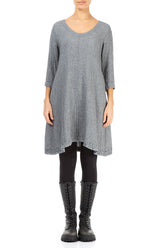 Grey Wool Midi Tunic Dress 1