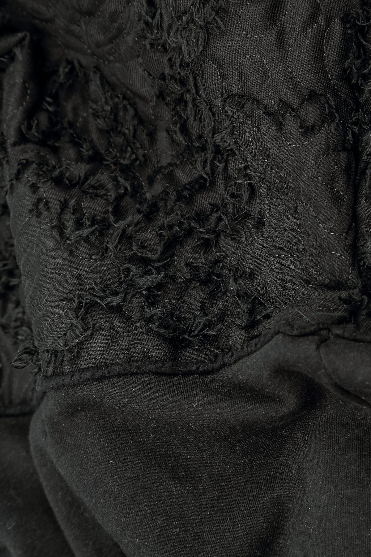 High Collar Black Feathered Jacket