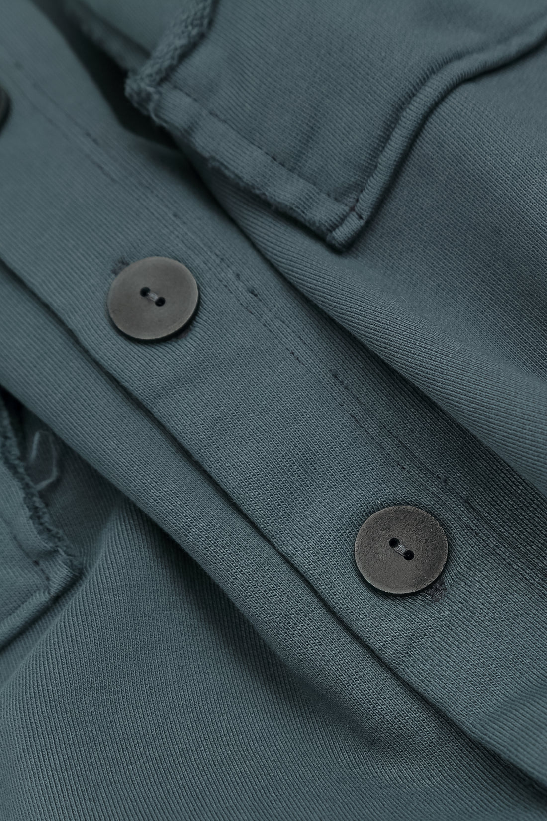 High Collar Slate French Terry Cotton Jacket 5