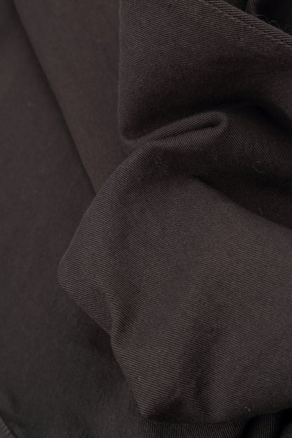 Hooded Charcoal Stretch Cotton Coat