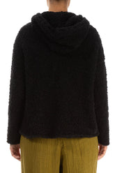 Hooded Dual Mélange Grey Alpaca Wool Sweater 2