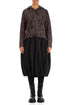Hooded Forest Brown Paintwave Cotton Jacket Dress 1