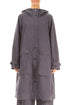 Hooded Graphite Silver Cotton Coat 1