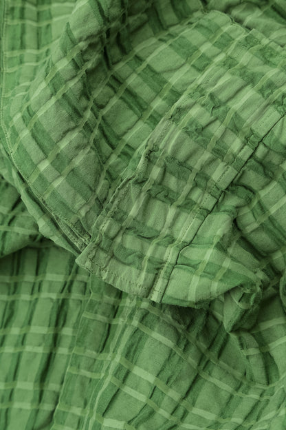 Hooded Loose Shamrock Green Linen Cotton Jacket