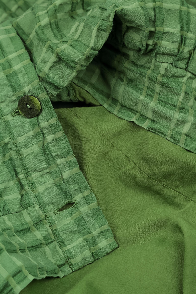 Hooded Loose Shamrock Green Linen Cotton Jacket