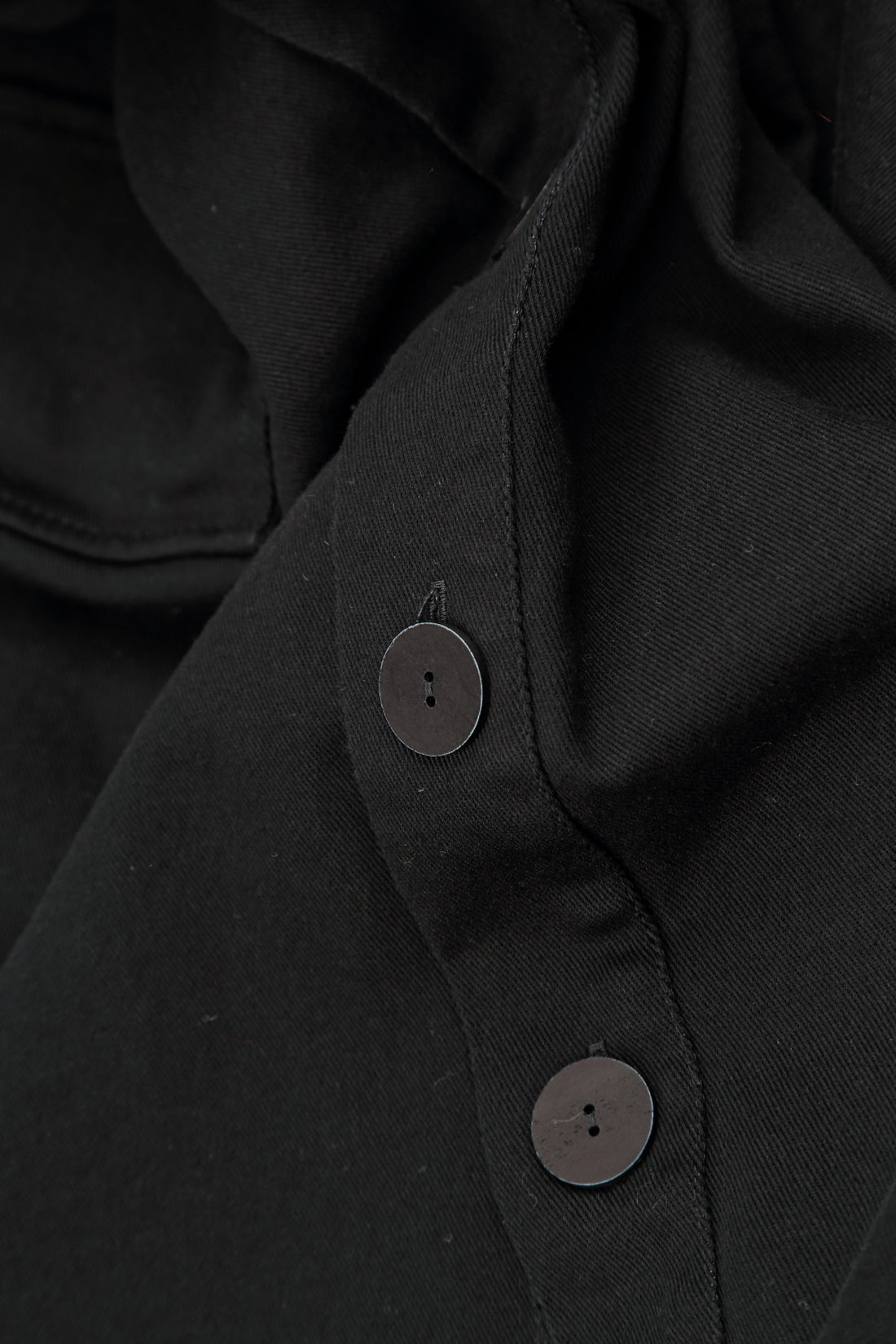 Hooded Black Stretch Cotton Coat 5