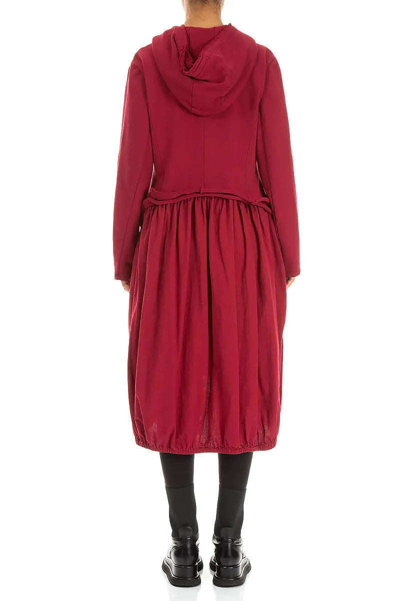 Hooded Ruby Cotton Jacket Dress 2