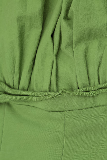 Hooded Shamrock Green Cotton Jacket Dress