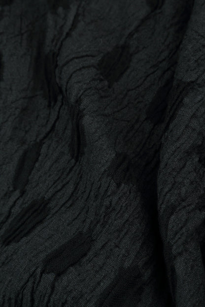 Hooded Textured Bubbles Graphite Linen Jacket 5
