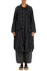 Hooded Textured Bubbles Graphite Linen Jacket 1