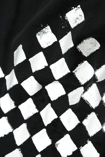 Hooded Three Pockets Black Silver Metallic French Terry Cotton Jacket 5
