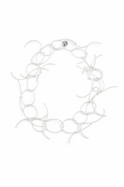 Interwoven Links White Necklace 4