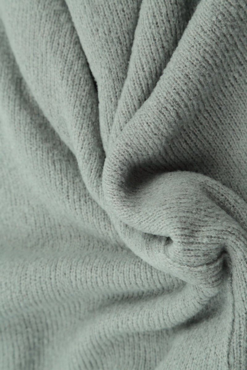 Khaki Edge Pistachio Wool Cardigan 5