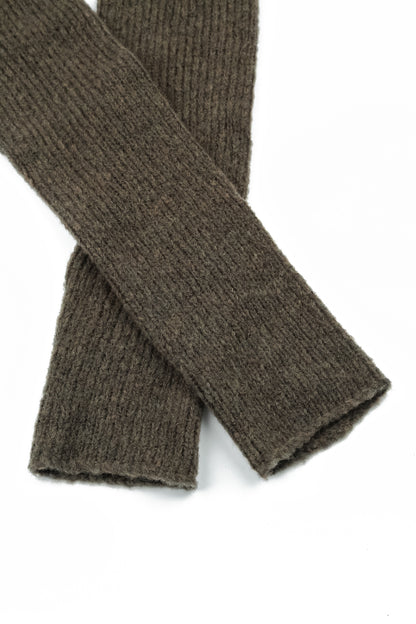 Khaki Wool Leg Warmers